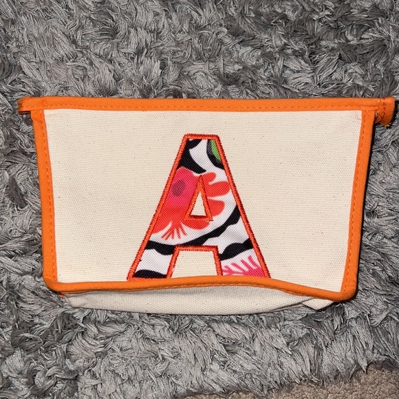 “A” Initial Cosmetic Bag - Picture 2 of 7